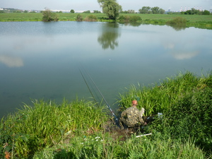 Рыбалка на озере  