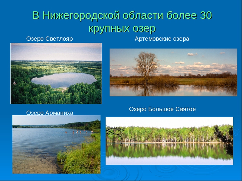 Реки и озёра Нижегородской области